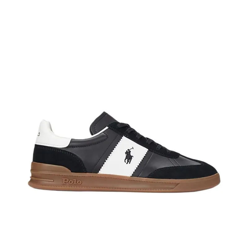 Polo Ralph Lauren Heritage Aera Low Top Skateboard Shoes Men's Black-1