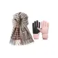 Scarf+Pink Fleece-Lined Glove
