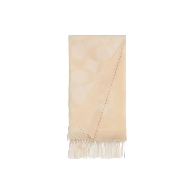 COACH Knit Scarves Unisex Beige-0