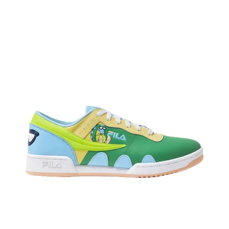 Rocko's Modern Life x FILA Original Fitness Anti-Slip Wear-Resistant Low-Top Skateboard Shoes Men's Green Blue Yellow-1