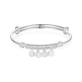 SHARK BABY S999 Fine Silver Bangles Unisex