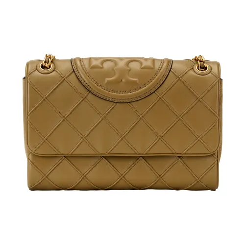 TORY BURCH Fleming Nappa Leather With Suede Trim Crossbody Bag Shoulder Bag Women's Gravel Brown