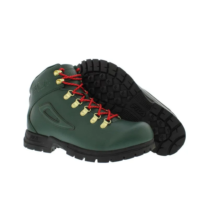 FILA Anti Slip Wear Resistant High Top Outdoor Shoes Men's Green-3