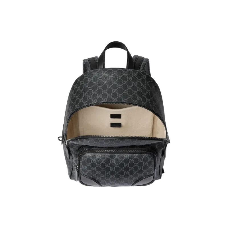GUCCI GG Emblem Fabric Backpack Medium Size Men's Black-4