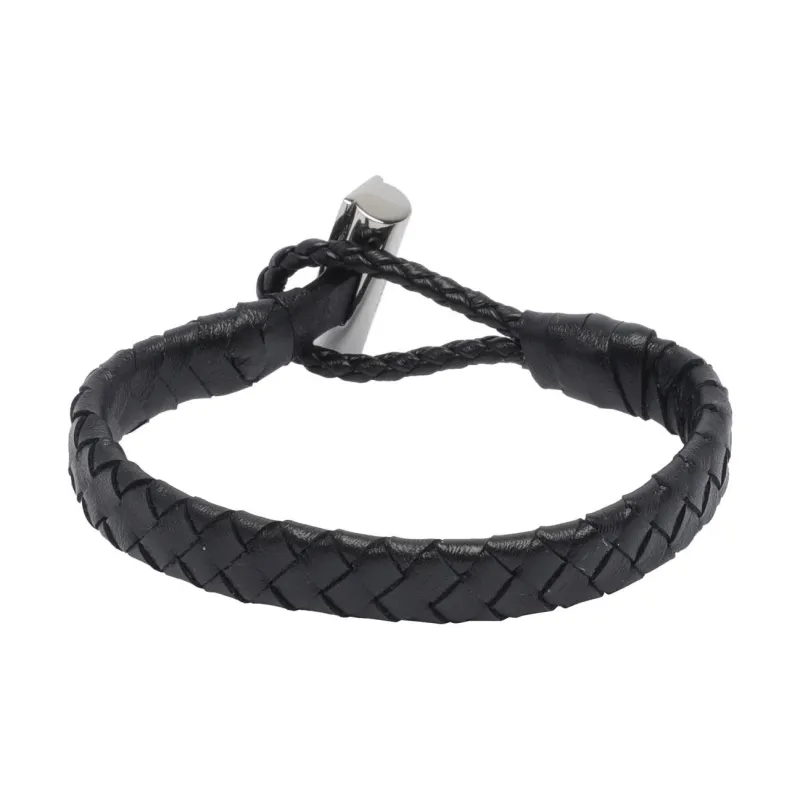 Ferragamo Logo Engraved Braided Bracelet-1