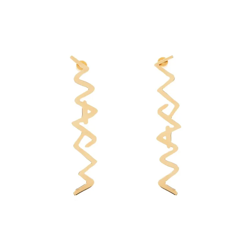 MARNI Symbol Logo Plaque Earrings-0