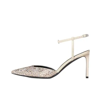 CELINE Kitten Slim Heel High Heels Women's Milk White