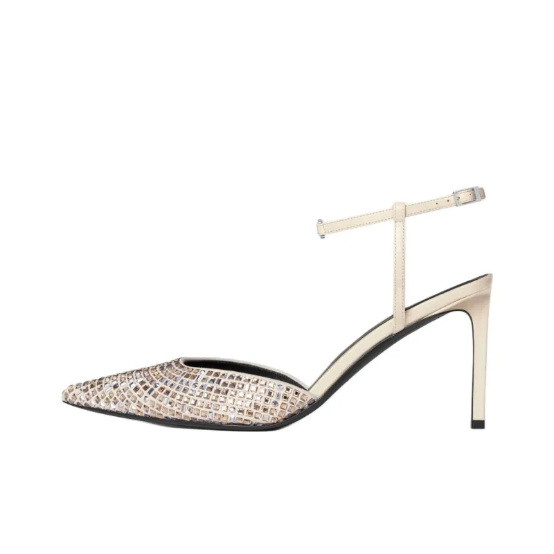 CELINE Kitten Slim Heel High Heels Women's Milk White-0