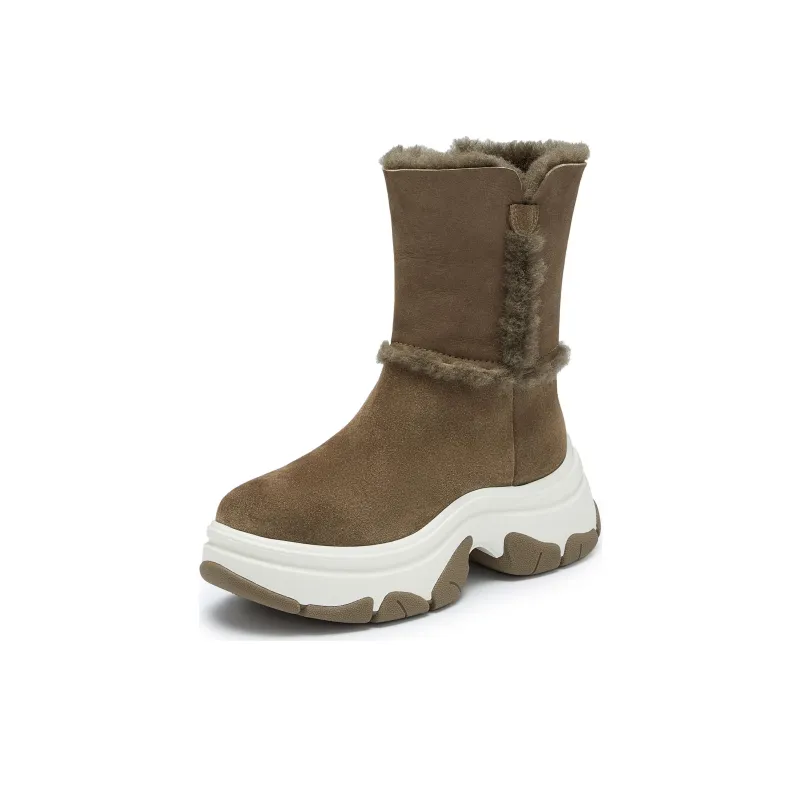 Staccato Fleece Latte Thermal Crew Snow Boots Women's-6
