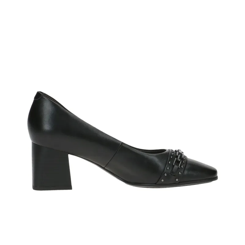 CAPRICE Tessa Chunky Heel High Heels 6cm Women's Black-1
