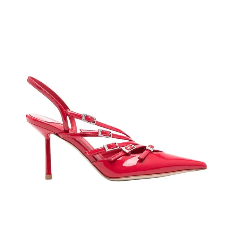 Le Silla 80mm Scarlet Slingback Pumps-1