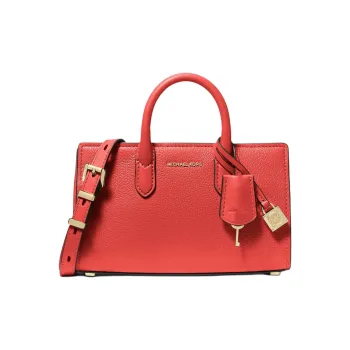 MICHAEL KORS Cow Leather Shoulder Bag Crossbody Bag Handbag Extra Small Women's Orange Red