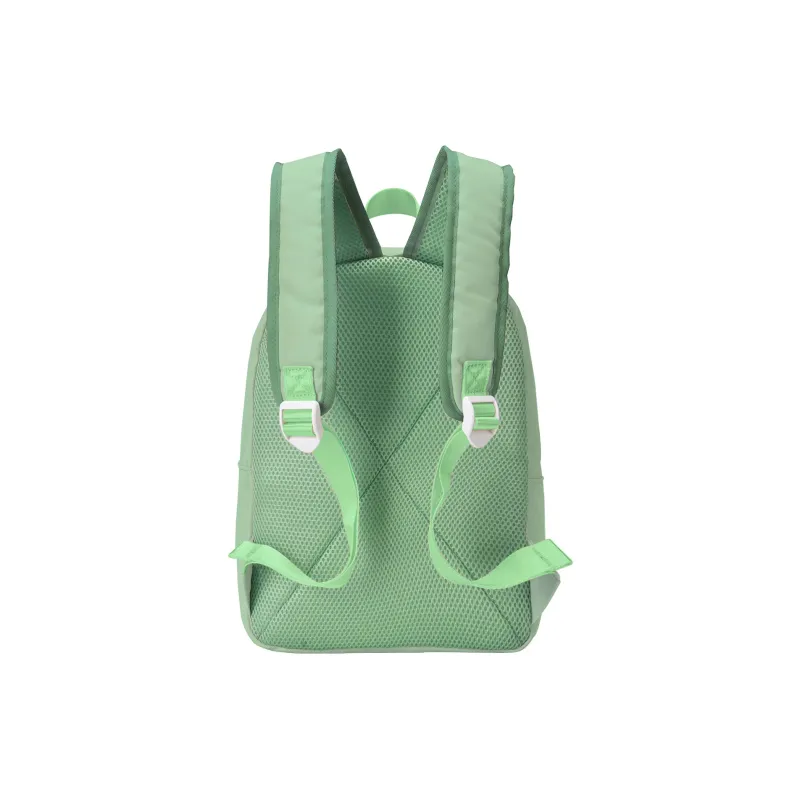 TURN UP Polyester Students Backpack Unisex Green-2