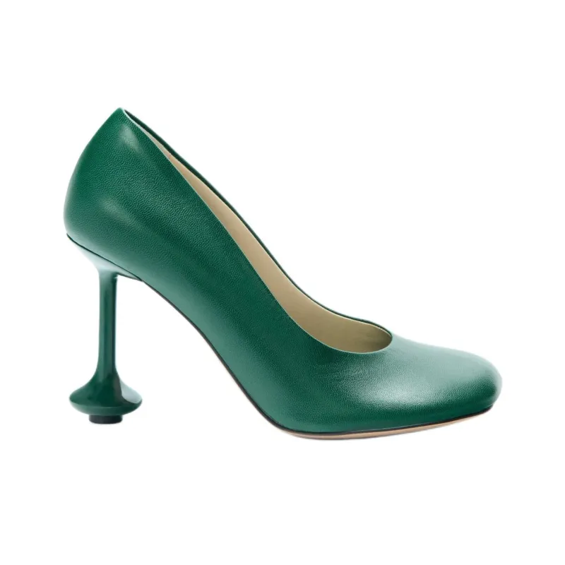 LOEWE Toy Irregular Heel High Heels 9cm Women's Green-1