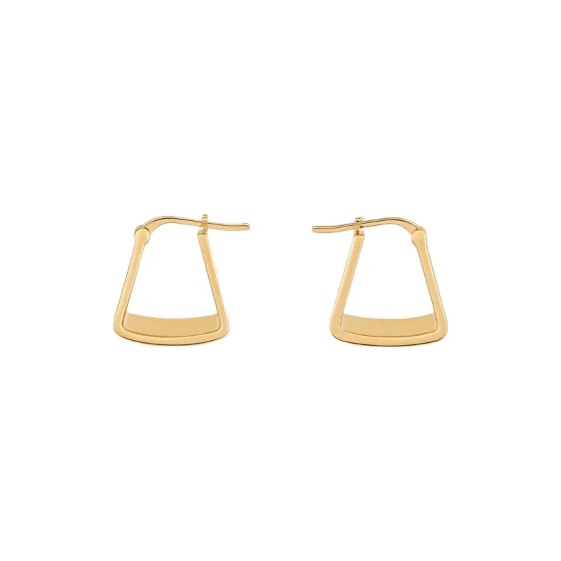 CELINE Formes Abstraites Pyramid Hoops In Brass With Gold Finish-0