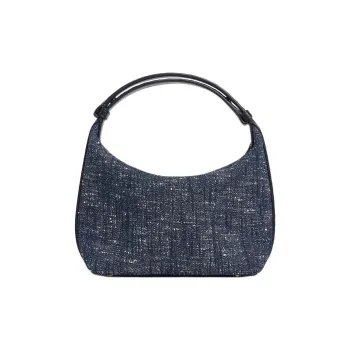 Bottega Veneta Wallace Terry Denim One Shoulder Handbags Women's Space Blue