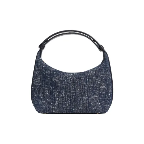 Bottega Veneta Wallace Terry Denim One Shoulder Handbags Women's Space Blue
