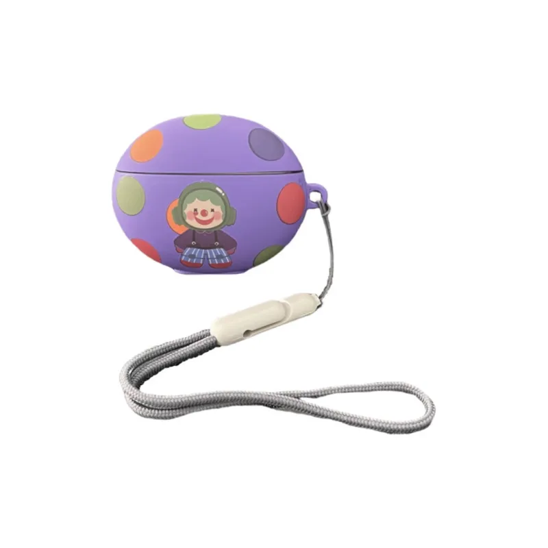 Baohuguang Compatible With FreeBuds 3/4/6i/pro3 TPU Graffiti Polka Dot Joker Niche Cute Cartoon Headphone Cases-3