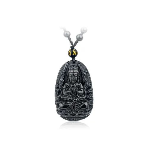 CHINA GOLD Obsidian Necklaces Unisex