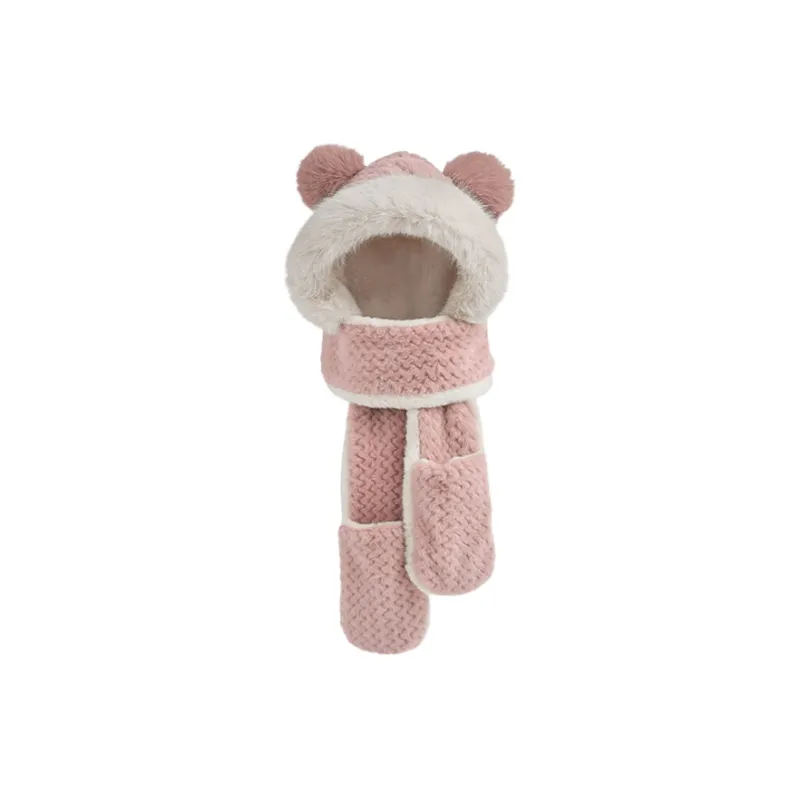 BAGGL Rabbit Fur Hoods & Plush Hats Unisex Gift Box Set-2