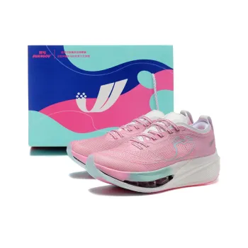 DUANGOU Running Shoes Unisex Low Top White Pink/Glow In The Dark