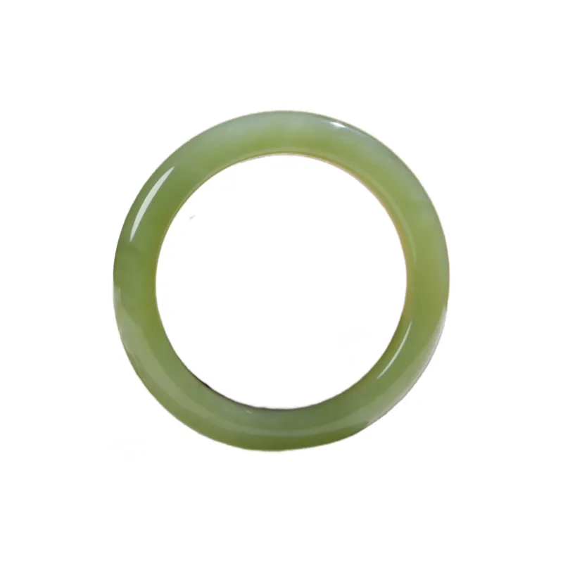 Jade Charm Yao Hetian Jade Bangles White Jade/Pale Greenish White Jade Women's-0