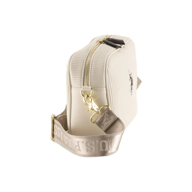 U.S. POLO ASSN. Synthetic Leather Camera Bags Crossbody Bag Shoulder Bag Medium Size Women's Beige-1
