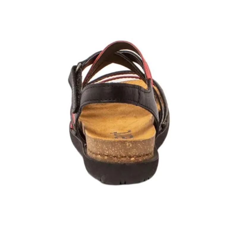 Art RHODES Strap Sandals Women's Black Red-3