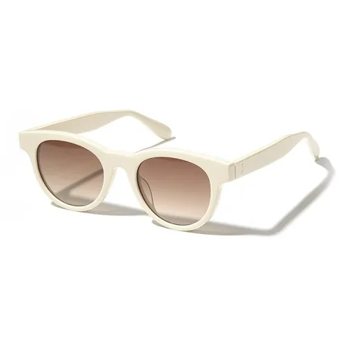 CHUANGGUO Plate Frame Cat Eye Advanced Touch-Sensitive Ultraviolet Sunglasses Women's Effortless Style Cream Apricot