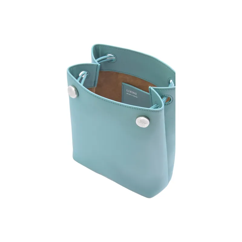 LOEWE Smooth Calf Leather Crossbody Bag Shoulder Bag Women's Aqua Blue-5