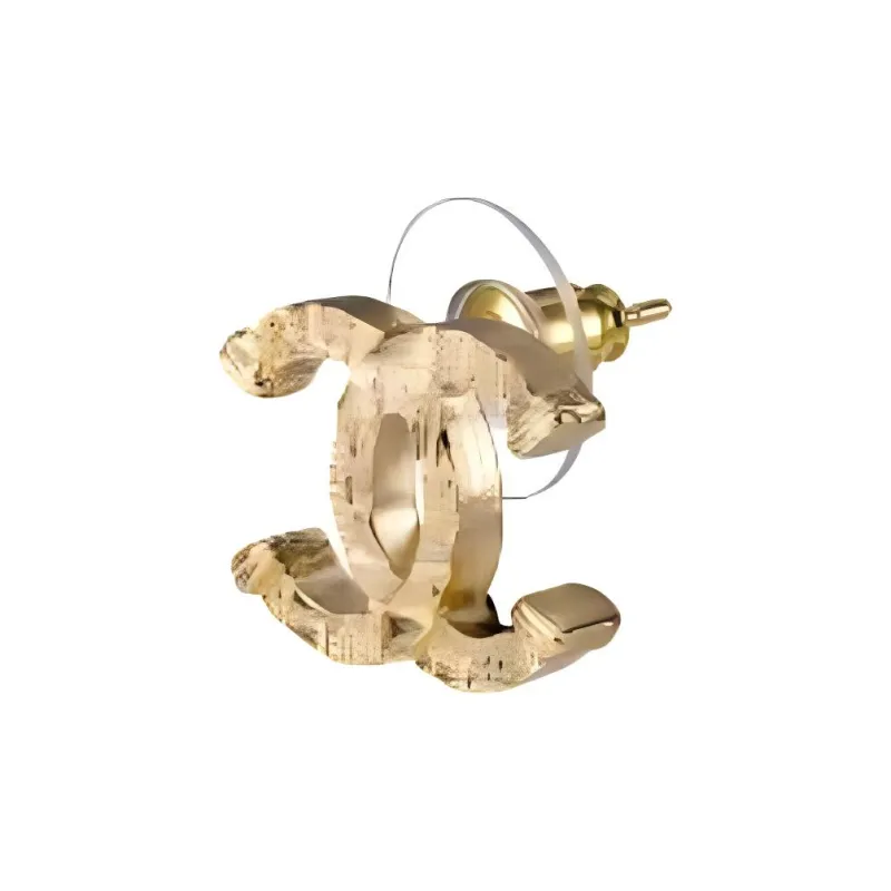 CHANEL Metal Earrings Women's Gold-1