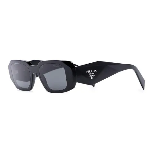 PRADA Plastic Square Sunglasses Unisex Black