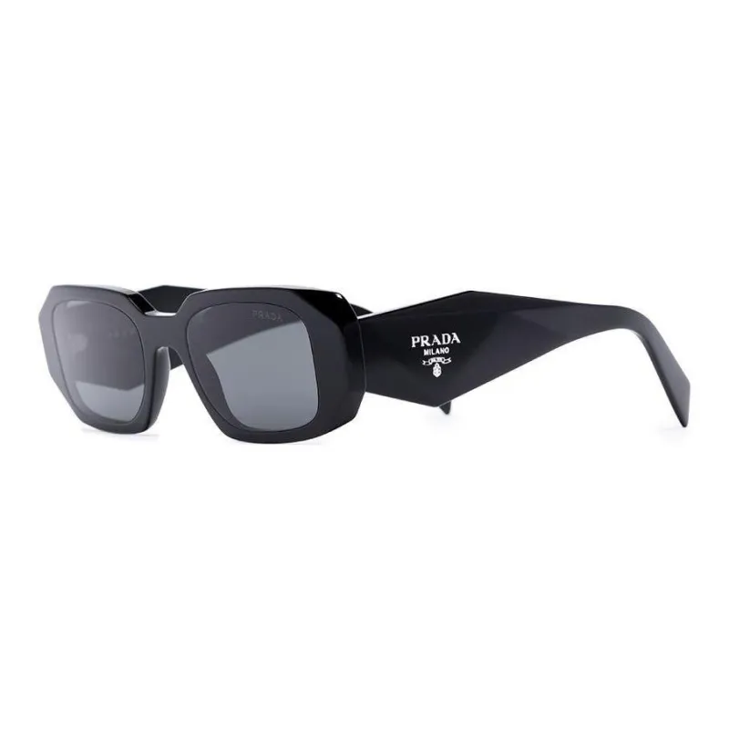 PRADA Plastic Square Sunglasses Unisex Black-0