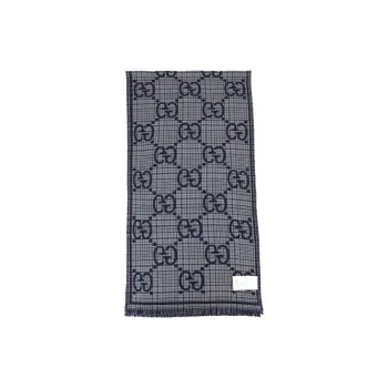 GUCCI Gg Jacquard Fringed Edge Scarf