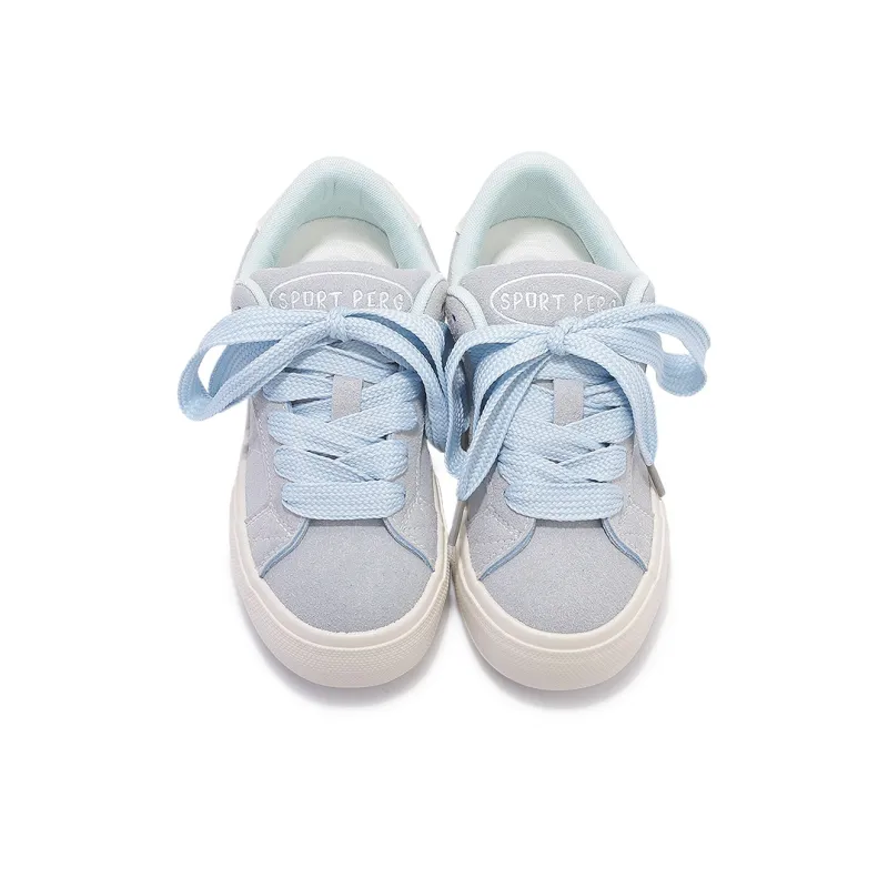 SNXR Slip-Resistant Cushioning Wear-Resistant Height Increasing Low-Top Skateboard Shoes Women's Glacier Blue-4