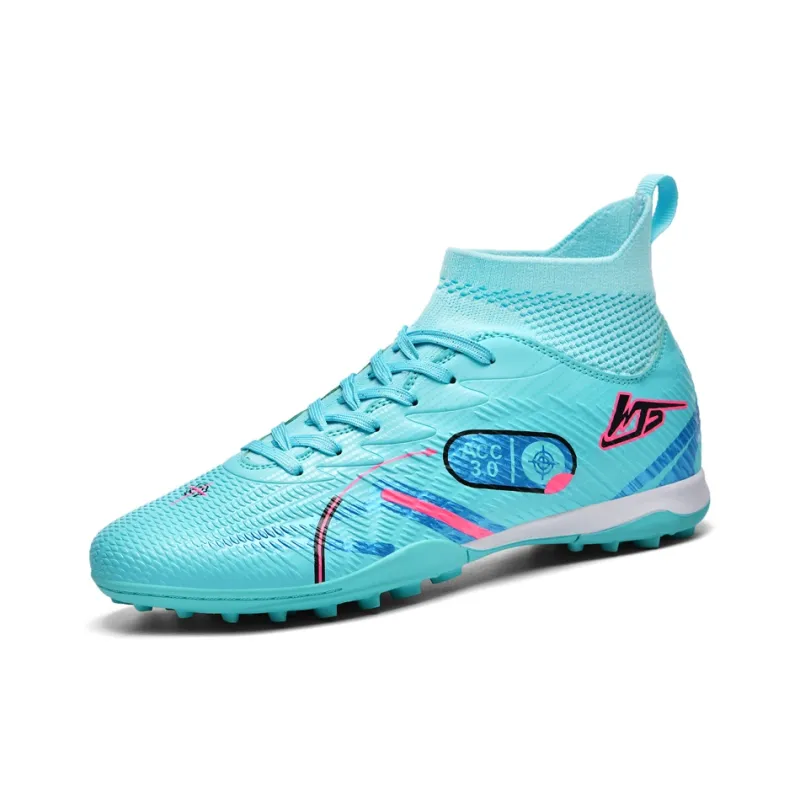 WEJIESS TF Rubber Broken Studs Soft Ground Firm Ground Anti-Slip Wear-Resistant Soccer Shoes Unisex-9