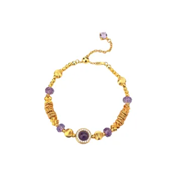 Gingerford S925 Silver Gold Plated Karat Bracelets Women's