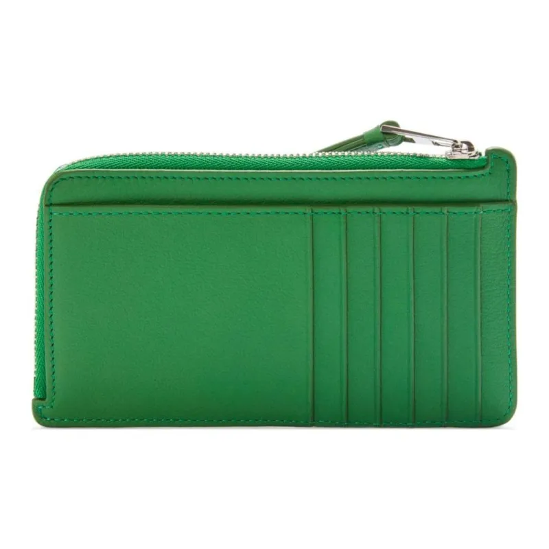 LOEWE Puzzle Calfskin Coin Purses Card Holders Men's Tropical Green-1