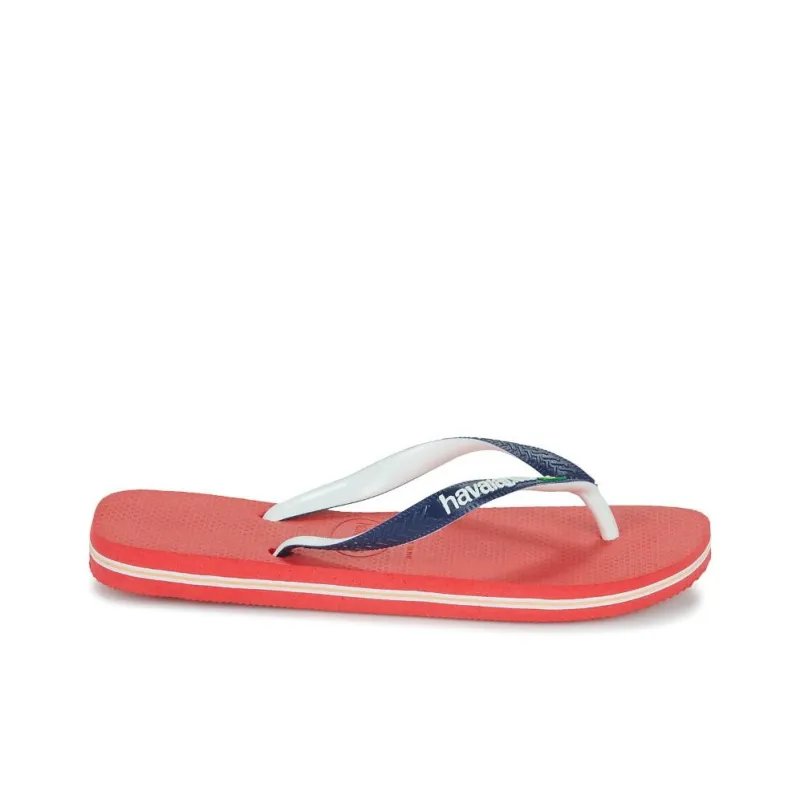 Havaianas Brasil Mi Slip Resistant Quick Dry Flip Flops Unisex Red Blue-1