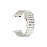 Single Pin Two-Tone Multi-Hole Strap, Ecru+Transparent Glow in The Dark
