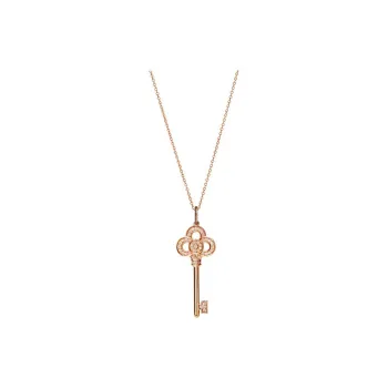 TIFFANY & CO. 18K Rose Gold Rhinestone Embellished Charm/Pendant Women's
