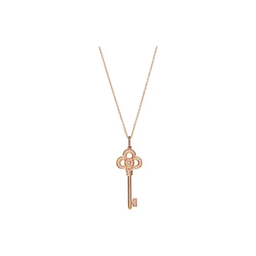 TIFFANY & CO. 18K Rose Gold Rhinestone-Embellished Charm/Pendant Women's