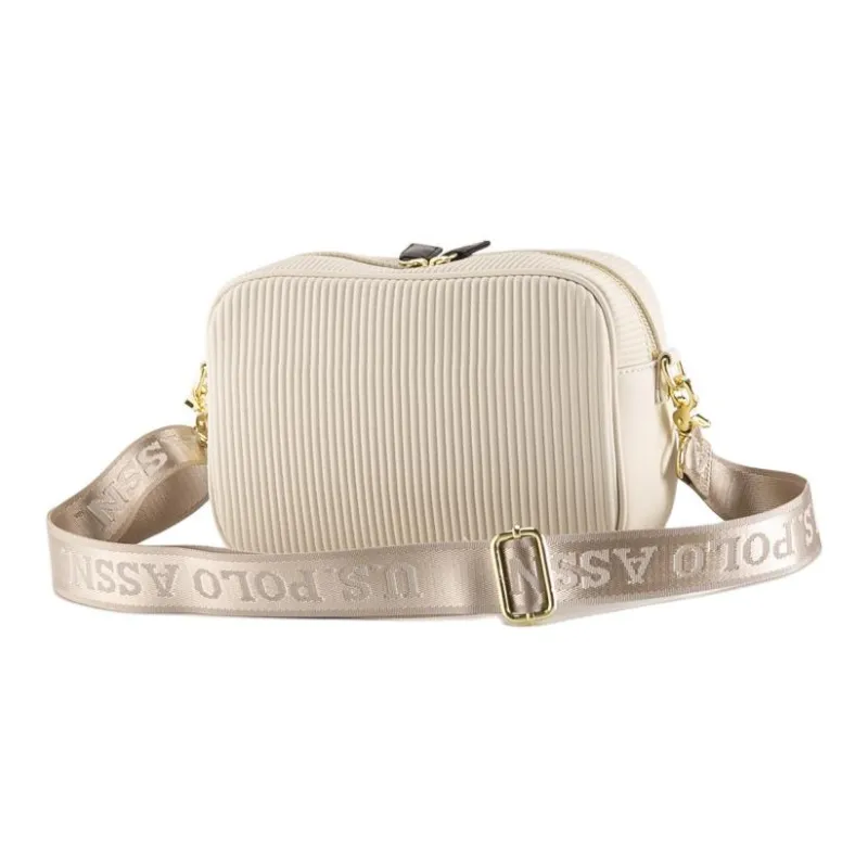 U.S. POLO ASSN. Synthetic Leather Camera Bags Crossbody Bag Shoulder Bag Medium Size Women's Beige-2
