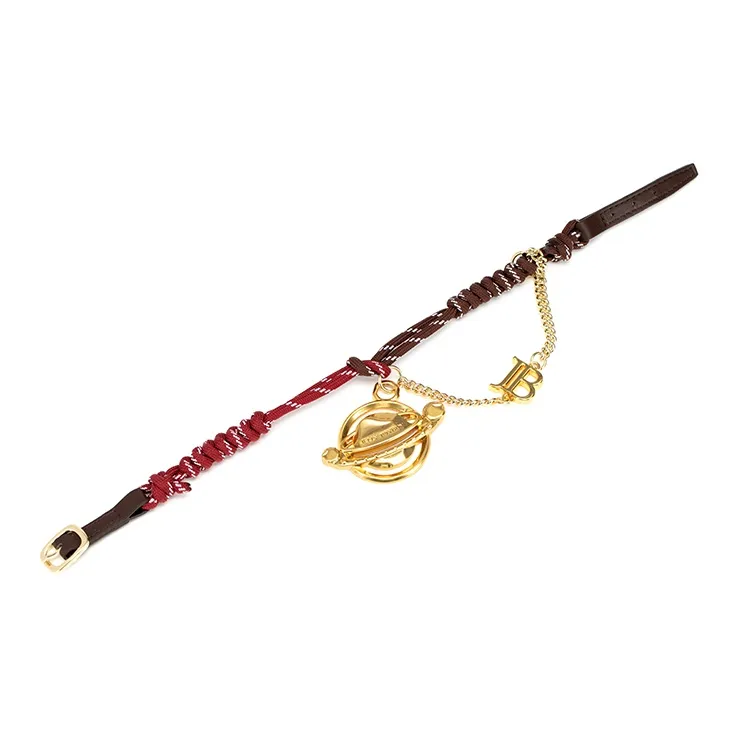 JELLYTOYBOY Zinc Alloy Braided String Artificial Leather Bag Accessory Pendant Unisex Brown-2
