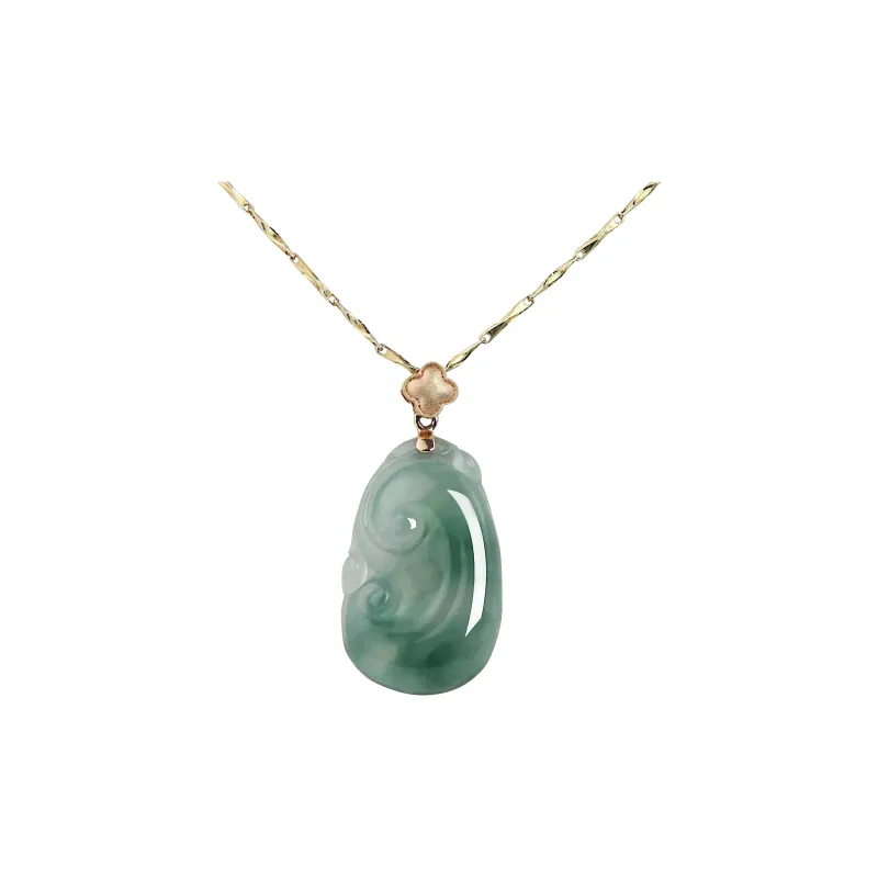 CUIYURIJI Ice Glutinous Jadeite Necklaces Women's-2