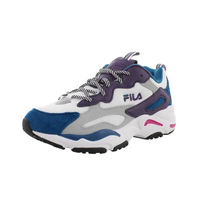 FILA Ray Tracer Anti Slip Wear Resistant Low Top Casual Shoes Women's White Blue-2