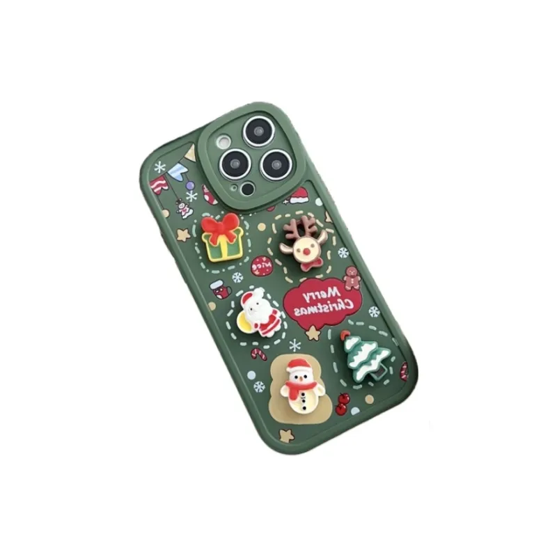 BYZ TPU Material Santa Claus Compatibility Apple 13/14/15/16 Cell Phone Protective Cases-4