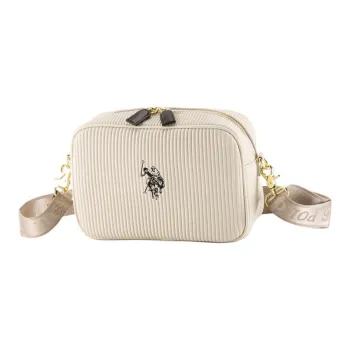 U.S. POLO ASSN. Synthetic Leather Camera Bags Crossbody Bag Shoulder Bag Medium Size Women's Beige