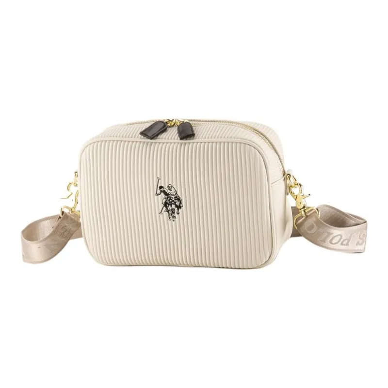 U.S. POLO ASSN. Synthetic Leather Camera Bags Crossbody Bag Shoulder Bag Medium Size Women's Beige-0