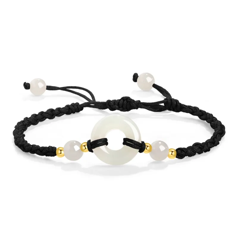 Lao Feng Xiang Hetian Jade Bracelets White Jade/Pale Greenish White Jade Unisex-0